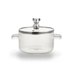 1.8L Borosilicate Glass Casserole With Handle Bowl onemall.lk
