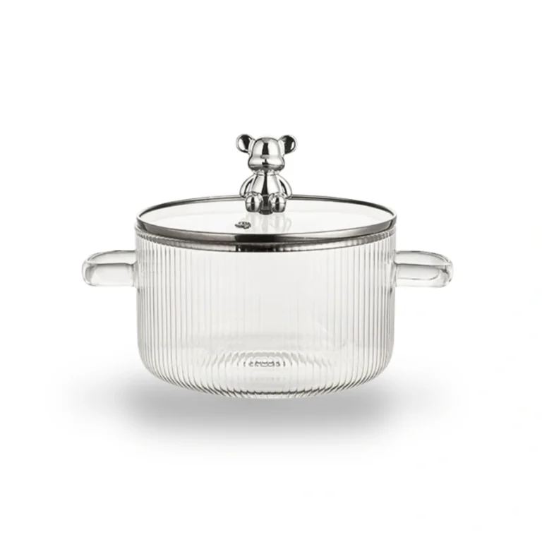 1.8L Borosilicate Glass Casserole With Handle Bowl onemall.lk