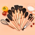 12PCS Silicone Kitchenware Non-Stick Cookware onemall.lk