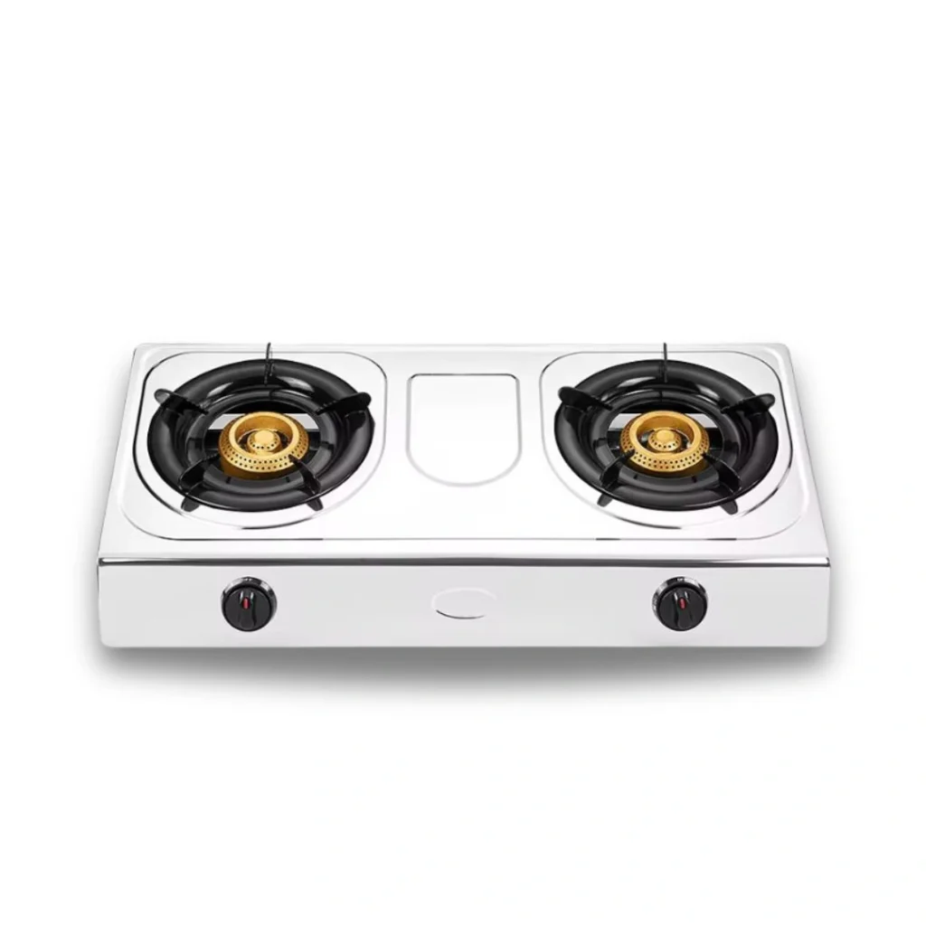 2 Burner Silver Gas Cooker Energy Saving onemall.lk