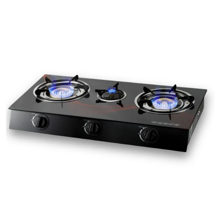 3 Burner Glass Top Gas Cooker Full Body onemall.lk