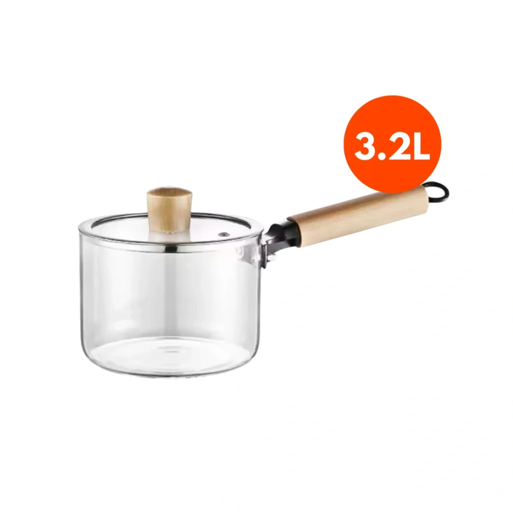 3.2L Borosilicate Glass Milk Pot onemall.lk