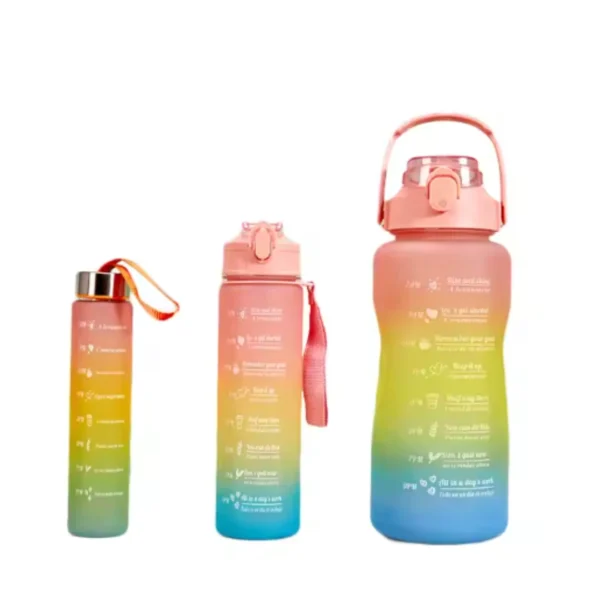 3Pcs Plastic Water Bottle Color onemall.lk
