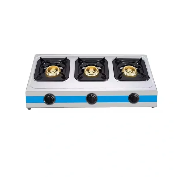 3 Burner Silver Gas Cooker