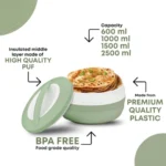 4pcs Food Warmer Cosmos Insulated Casserole onemall.lk