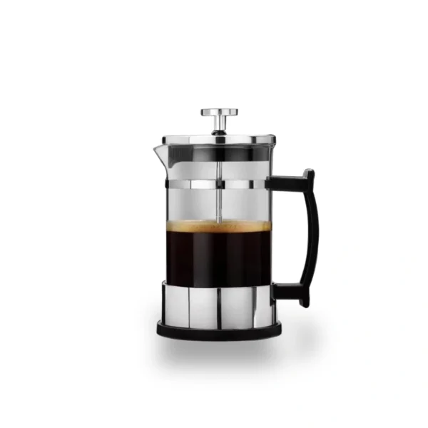 600ml French Press Pot Coffee Maker Silver