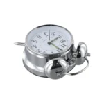 Table Alarm Clock Silver Vintage Look Twin Bell onemall.lk