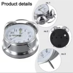 Table Alarm Clock Silver Vintage Look Twin Bell onemall.lk