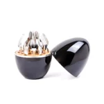 24 Pieces Stainless Steel Flatware Set with Egg-shape Tableware Storage Holde (4) - Onemall.lk 24 Pieces Stainless Steel Flatware Set with Egg-shape Tableware Storage Holder, Silver Black Cutlery Set Utensils Including Fork Spoon Knife Set onemall.lk