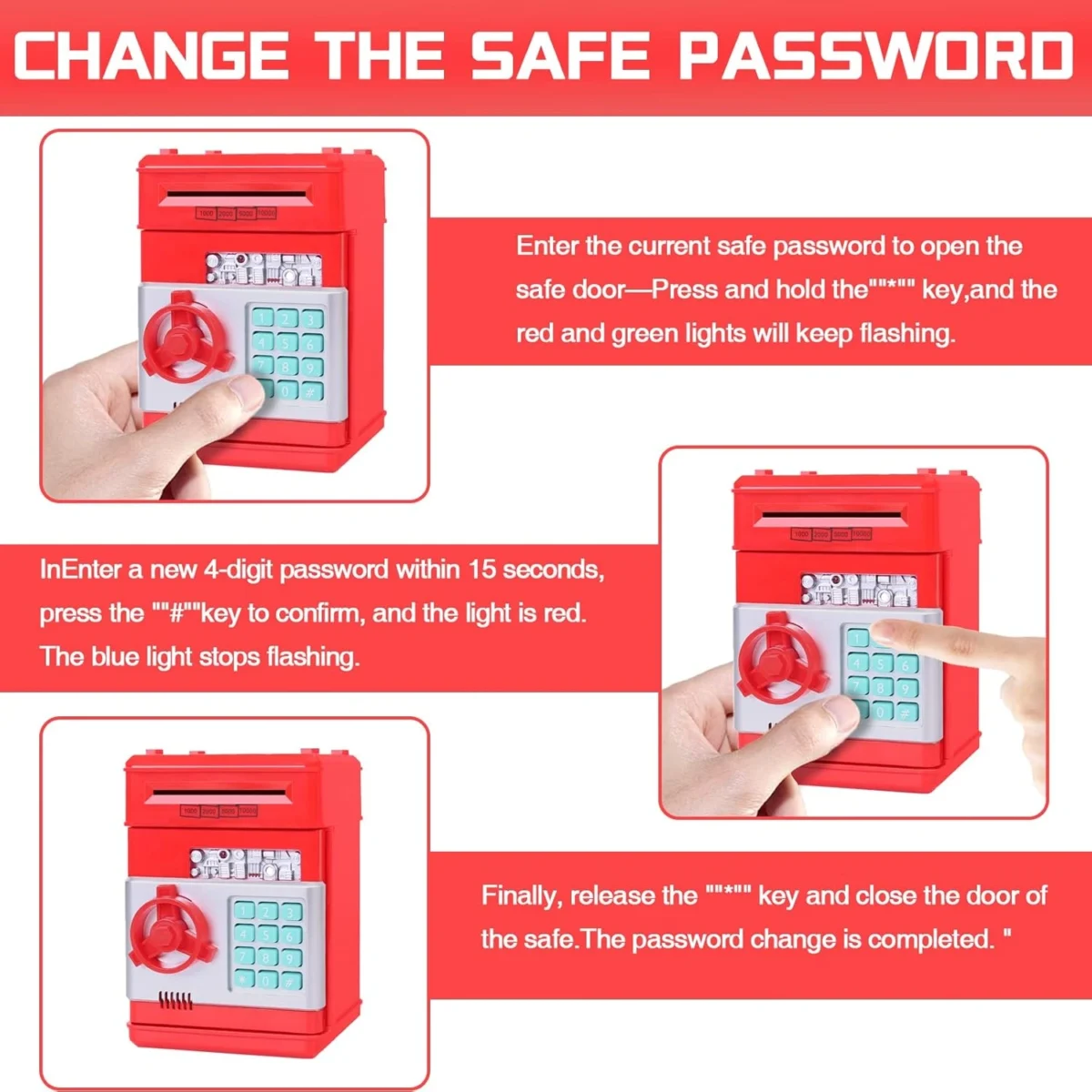 Electronic Money avings Till With Password Mini ATM Machine For Kids ONEMALL.LK