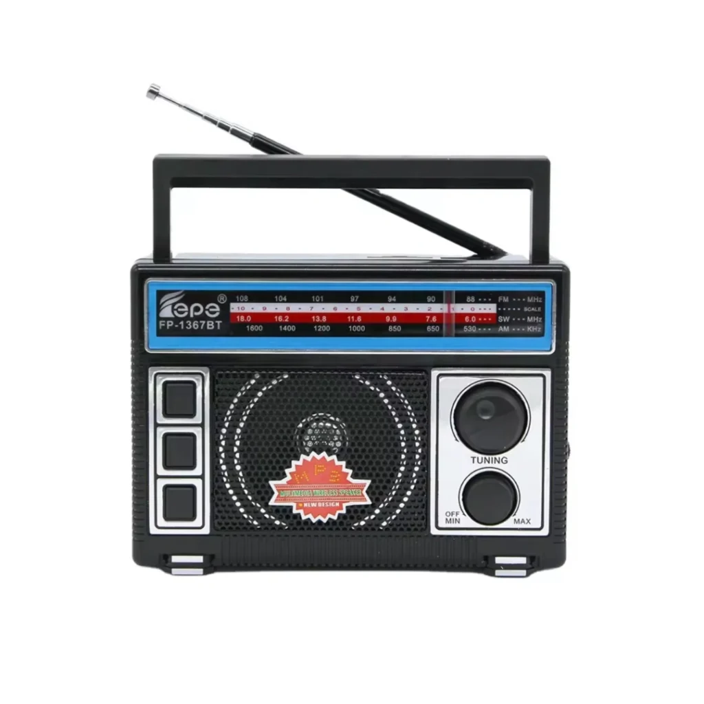 Rechargeable Radio 1367U BT FM USB SD 3BANDS TF Music Player onemall.lk