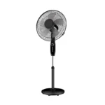 SAIKON SKFS1566 Stand Fan 5 Blade Black Body With Timmer onemall.lk
