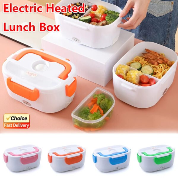 2025 New Electric Heating Lunch Box Portable Travel Car Bento Food Container 220V Fast Heating EU Plug Work Home Use