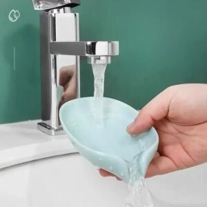1pcs Drain Soap Holder Leaf Shape Soap Box Suction onemall (4) - Onemall.lk
