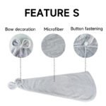 Hair Towel MicrofiberHair Drying Cap Quick Wet
Soft Comfortable Reusable - Image 4