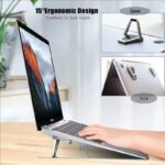 Universal Metal Foldable Laptop Stand with Non-Slip Support for Macbook Pro Air Lenovo Laptops - Image 4