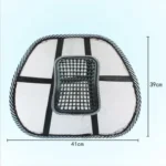 Black Mesh Cloth Car Seat Cushion Lumbar Support1 - Onemall.lk Black-Mesh-Cloth-Car-Seat-Cushion-Lumbar-Support3.webp