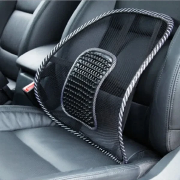 Black Mesh Cloth Car Seat Cushion Lumbar Support3 - Onemall.lk Black-Mesh-Cloth-Car-Seat-Cushion-Lumbar-Support3.webp
