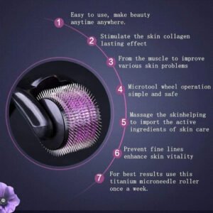 Derma Face Roller Medical Dermaroller Beauty Skincare onemall (4) - Onemall.lk