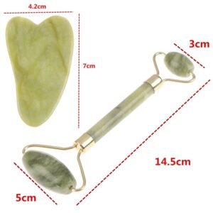 Natural Rose Jade Roller Face Massage onemall (5) - Onemall.lk