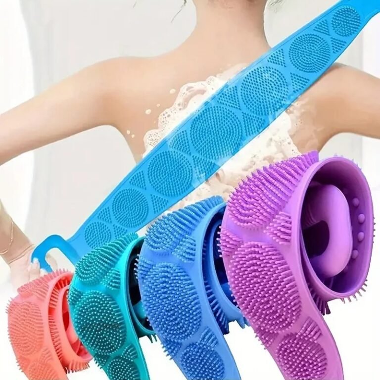 Silicone Body Bath Scrubber Back Massage onemall (10) - Onemall.lk