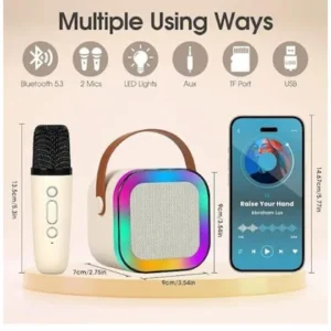 sfz-k12-kids-karaoke-microphone-speaker-machine-bluetooth-compatible-wireless-karaoke-mic-speaker-with-rgb-led-light-girls-boys-gift-sky-product-images-orvsemrbm7s-p608455270-2-202403141645 - Onemall.lk