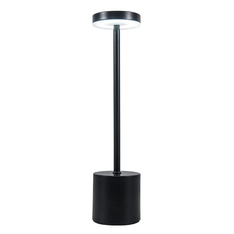 Vogue-Brushed-Iron-Rechargeable-LED-Table-Lamp-Black-Dimmable - Onemall.lk