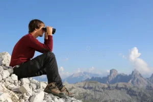 searching-destination-binoculars-mountains-young-man-looking-34864832 - Onemall.lk