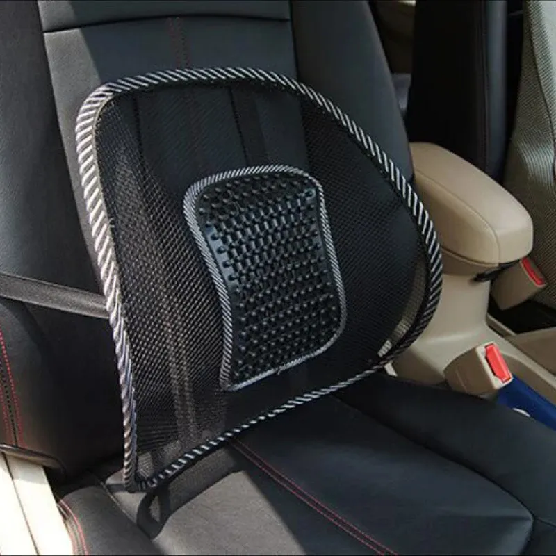 88e68d07fa5163d0ca216439e551cd3c.jpg_2200x2200q80.jpg_ Black Mesh Cloth Car Seat Cushion - Lumbar Waist Back Support - Image 1