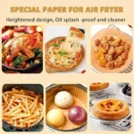 100PCS Disposable Air Fryer Parchment Paper Baking Liner - Image 4