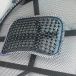 Black Mesh Cloth Car Seat Cushion - Lumbar Waist Back Support - Image 4