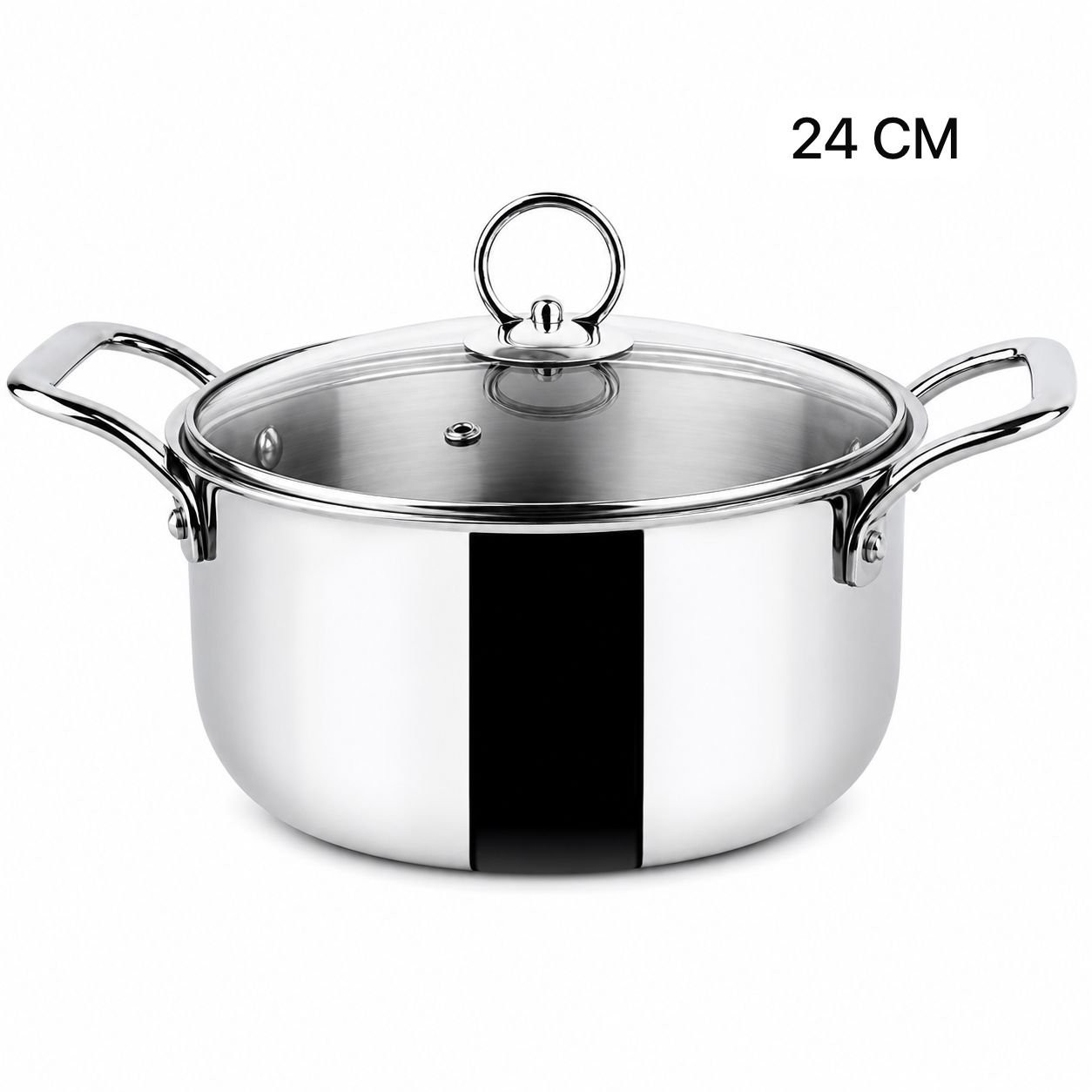 WhatsApp Image 2026-09-04 at 10.47.13 AM CASSEROLE 24CM TRIPLY STAINLESS STEEL INDUCTION BASE - Image 1