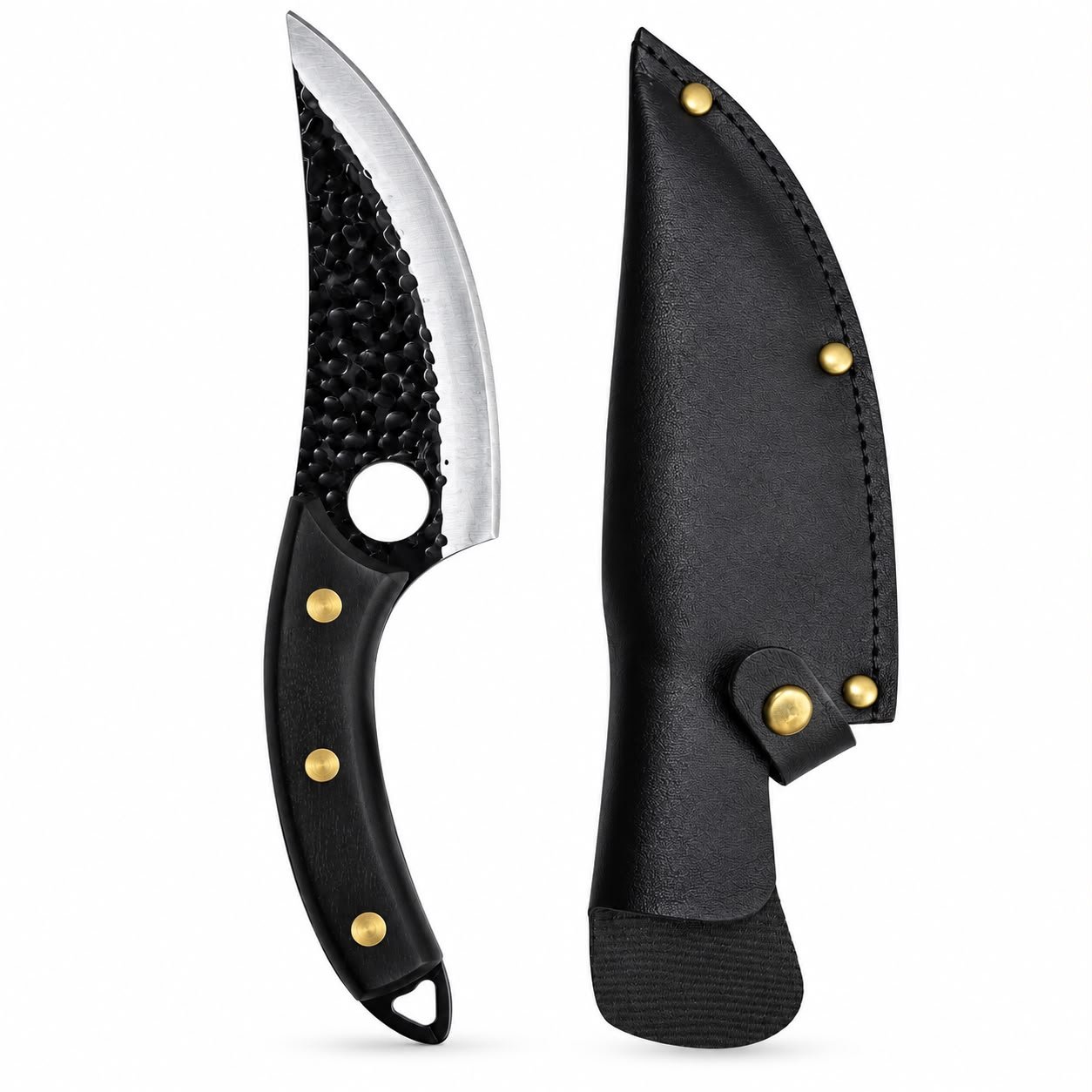 WhatsApp Image 2026-09-15 at 7.55.29 PM Japanese Hand Forged Cleaver Stainless Steel Boning Knife 28cm – Black Handle - Image 1