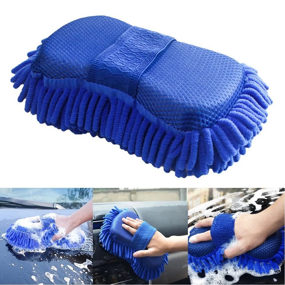 WhatsApp Image 2026-09-25 at 3.58.22 PM High Density Non Scratch Cleaning Sponge for Car, Kitchen Fiber Sponge with Convenient Hand Strap Car Wash Sponge - Image 1